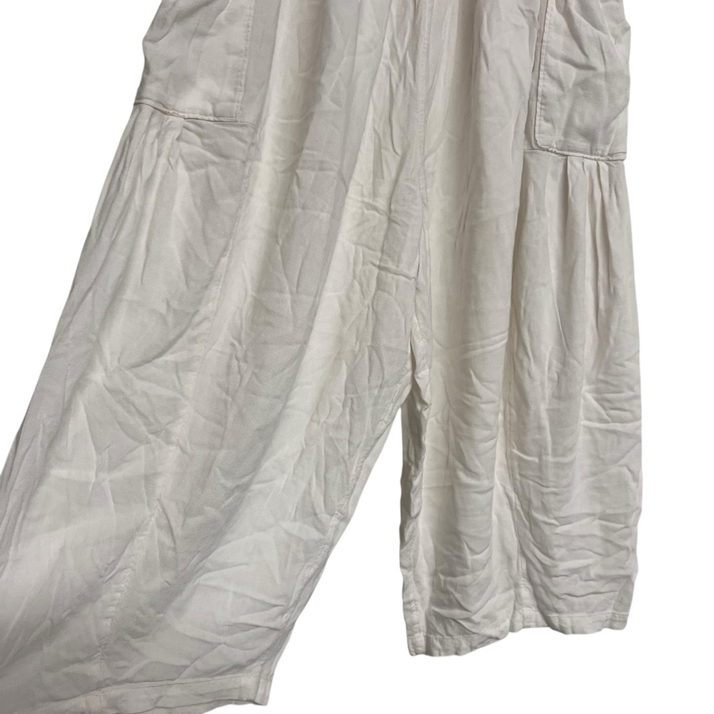 Free People Quinn White Linen Blend Harem Pants Womens Size Large - Picture 4 of 8